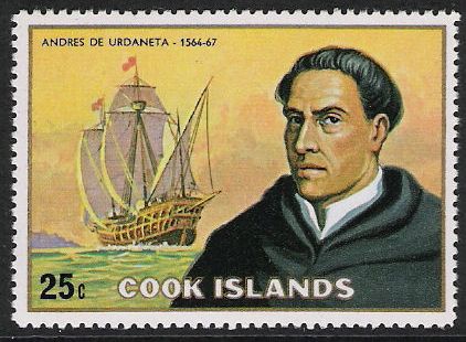 Andrés de Urdaneta - Sello Islas Cook