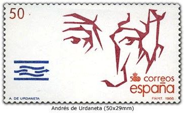 Andrés de Urdaneta- Sello España 1988